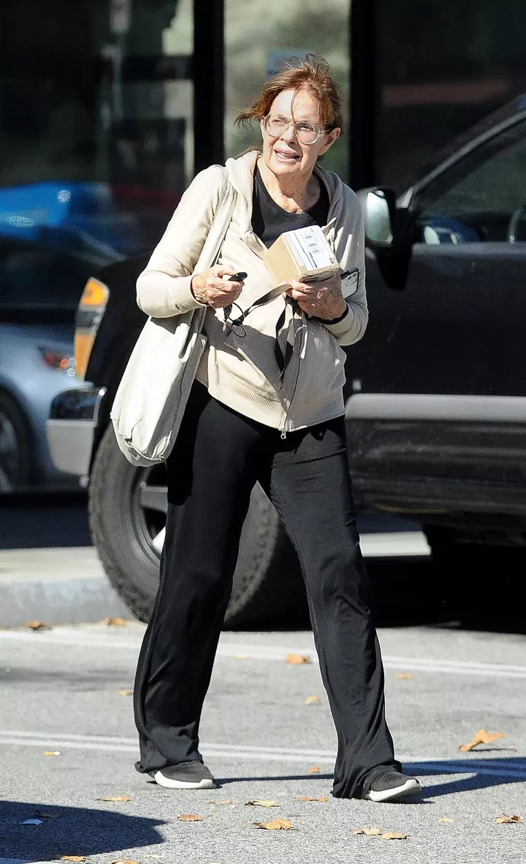 Dallas icon Linda Gray, 81, is photographed in public for the first time in three years as she runs errands near her home in Valencia, California.