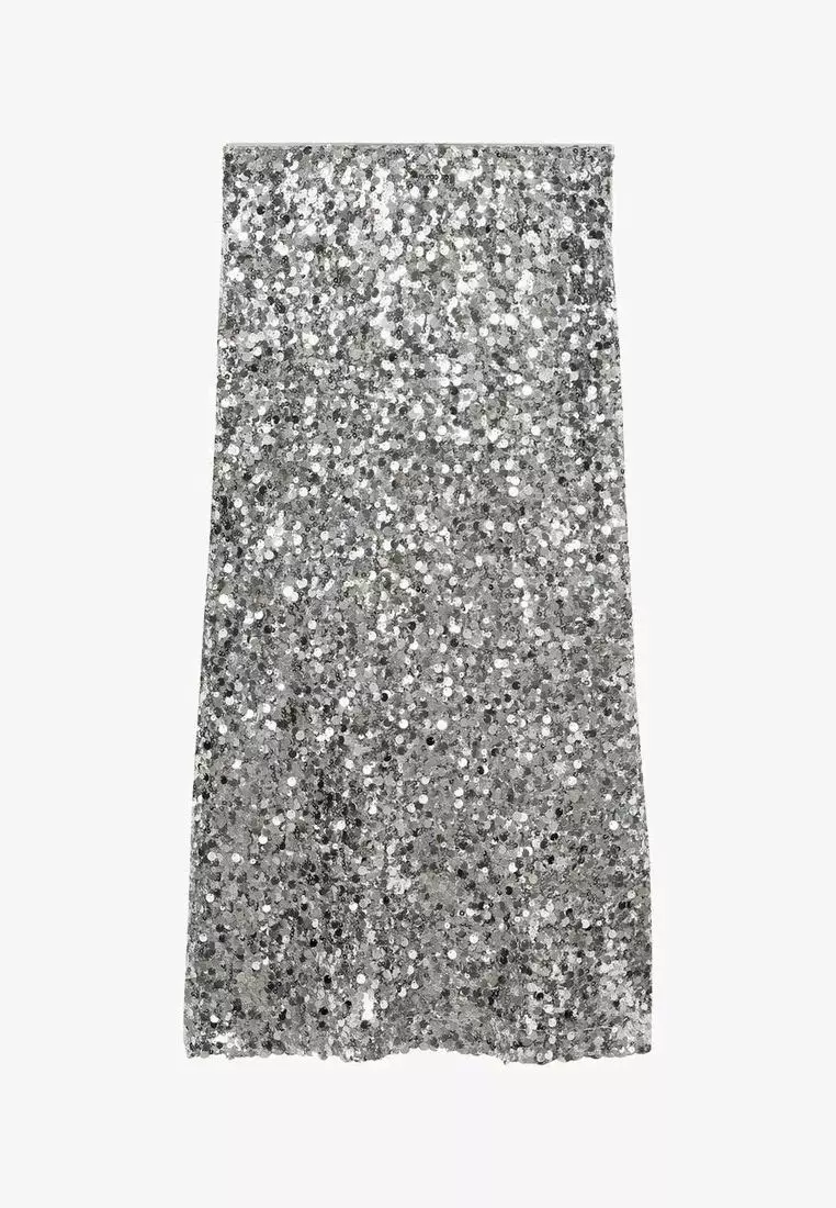 Fustă din paiete, Mango, 199,99 lei