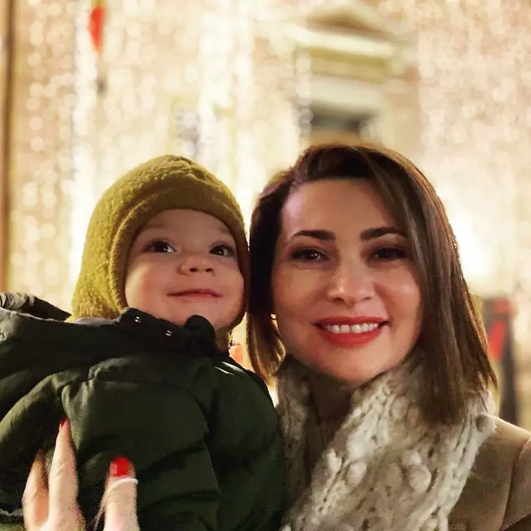 Mihaela Călin și fiul ei Petru