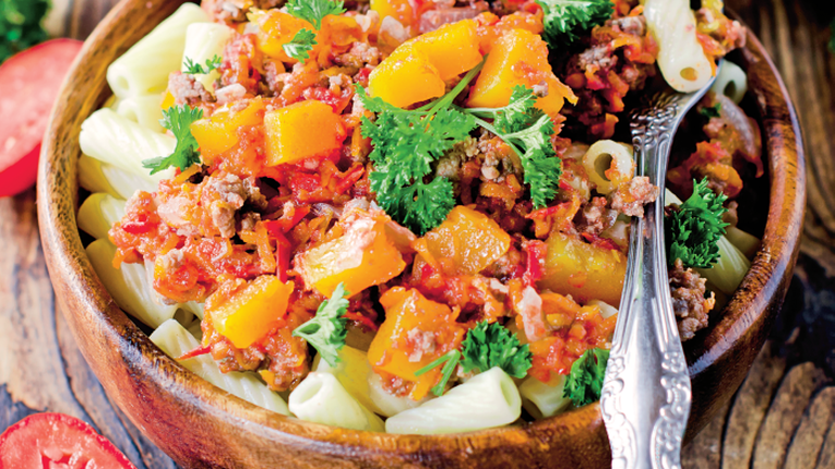 Paste cu carne si dovleac