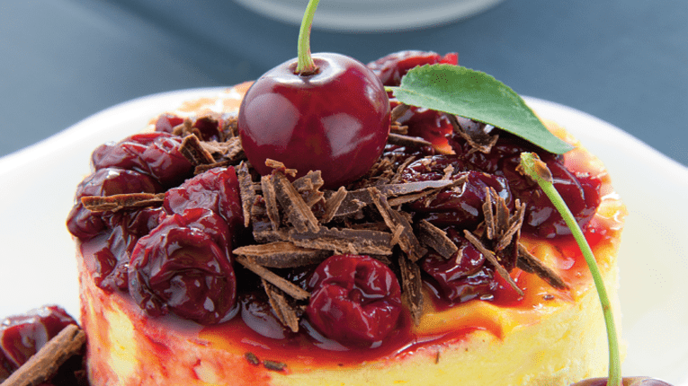 Prajitura cu branza si cirese