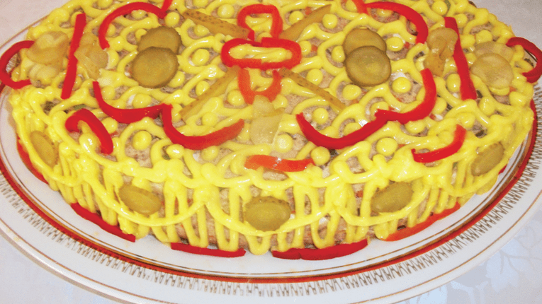 Salata aperitiv cu piept de curcan