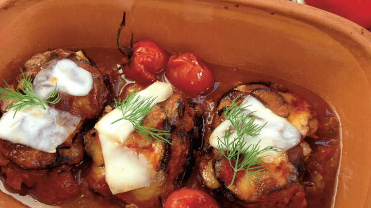 Turnulete cu vinete si mozzarella