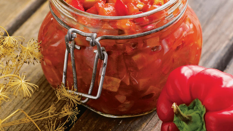 Zacusca cu ardei si dovlecei