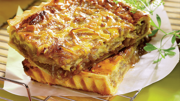 Tarta cu ceapa caramelizata