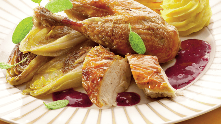 Andive cu lamaie si friptura de pui