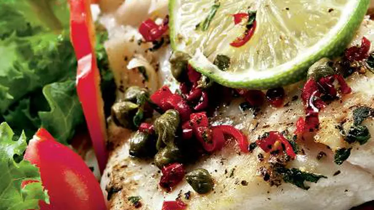 Filé de şalău cu sos de capere