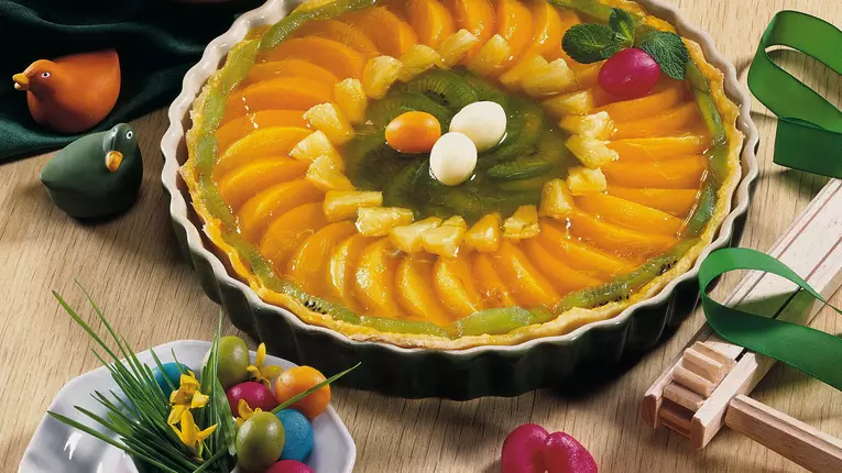 Tartă cu fructe din compot