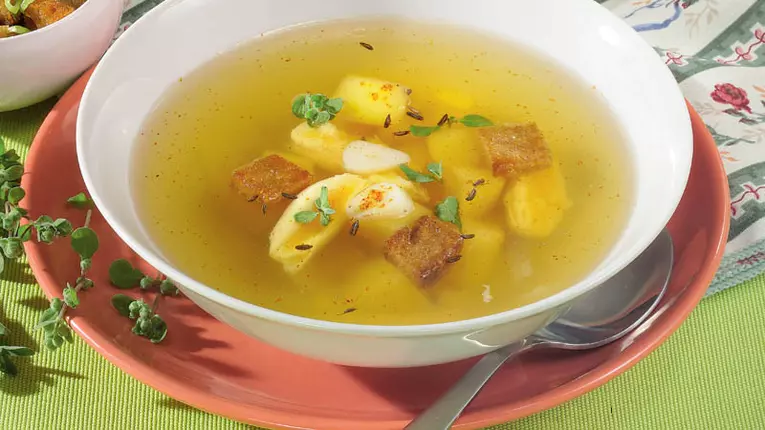 Supă de gulii cu crutoane