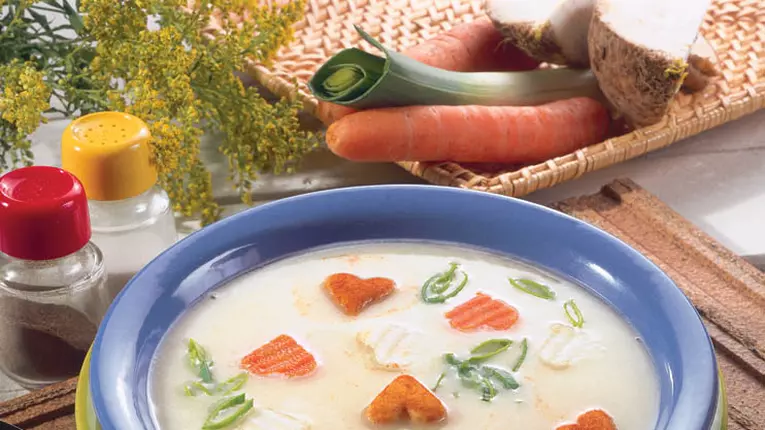 Supă-cremă cu inimioare