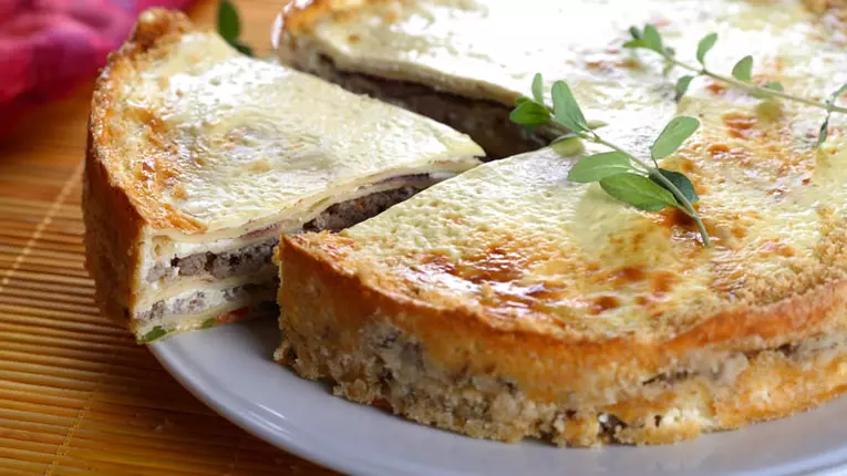 Tort de ciuperci cu caşcaval