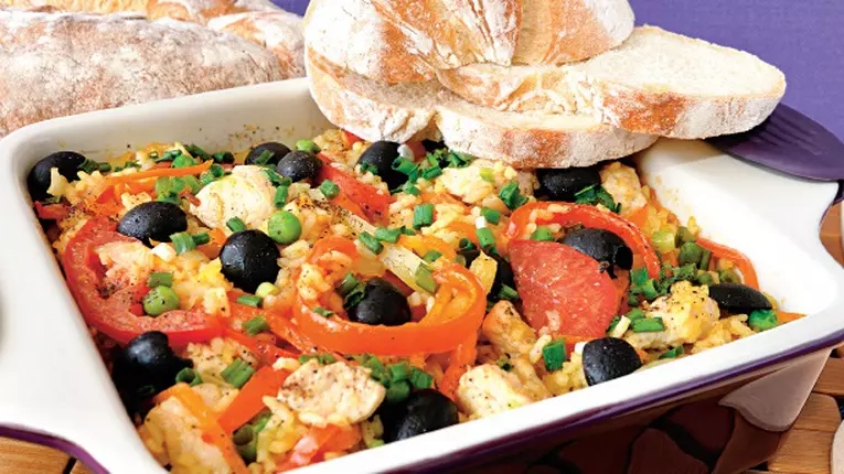 Orez cu pui şi ardei