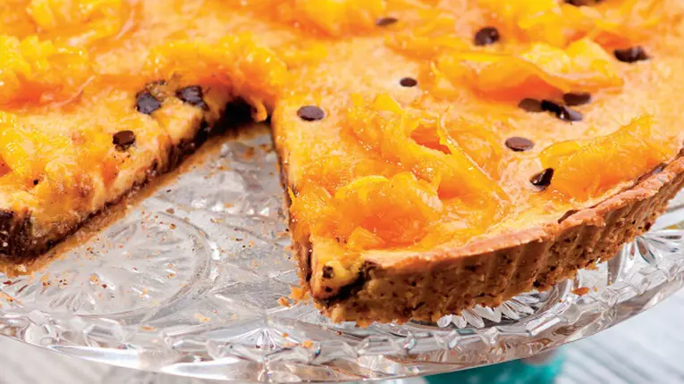 Tartă cu portocale şi ciocolată