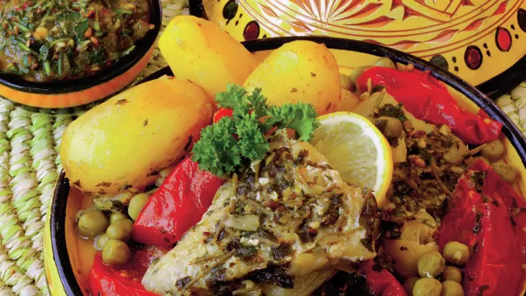 Peste cu sos de ierburi aromatice