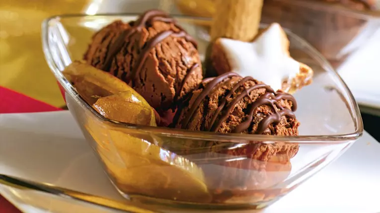 Inghetata de pere si ciocolata