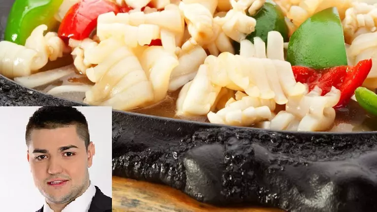 Calamar umplut cu legume in 5 arome