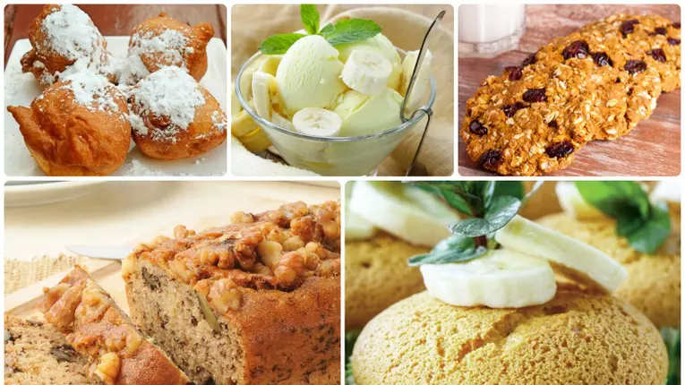 5 deserturi usoare din banane coapte