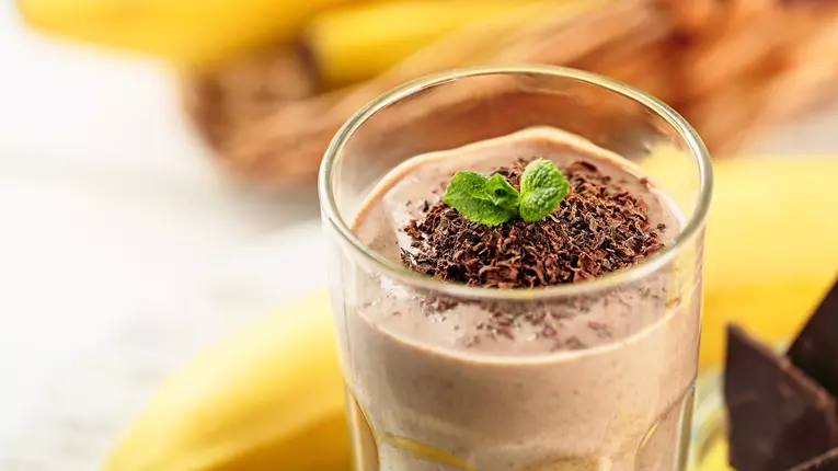 Milkshake de banane si ciocolata