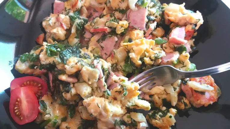 Papara cu sunca si mozzarella