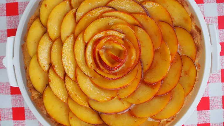 Cheesecake cu piersici