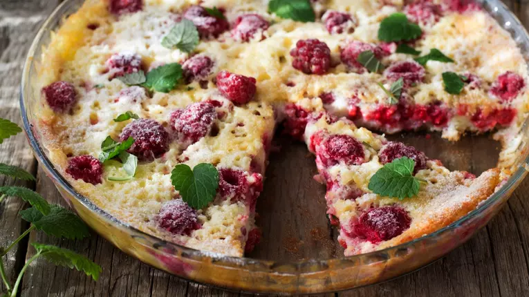 Clafoutis cu zmeura