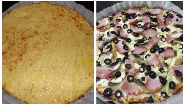 Pizza cu blat de conopida