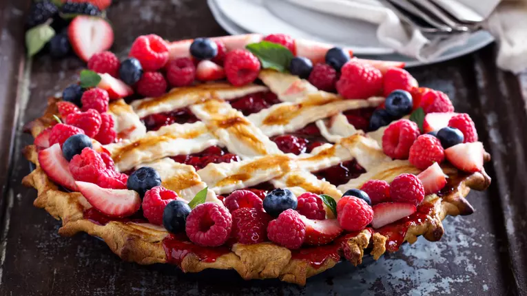 Plăcinta rapidă cu zmeura