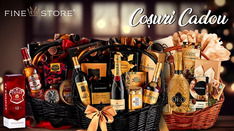 Rețete practice pentru cadouri de Crăciun corporate: coșuri cadou de la FineStore sofisticate la prețuri de bun gust