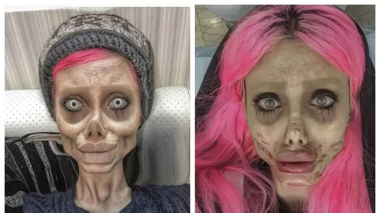 Ce s-a întâmplat cu „Zombie Angelina Jolie” după ce și-a arătat chipul real și s-a retras din atenția publicului