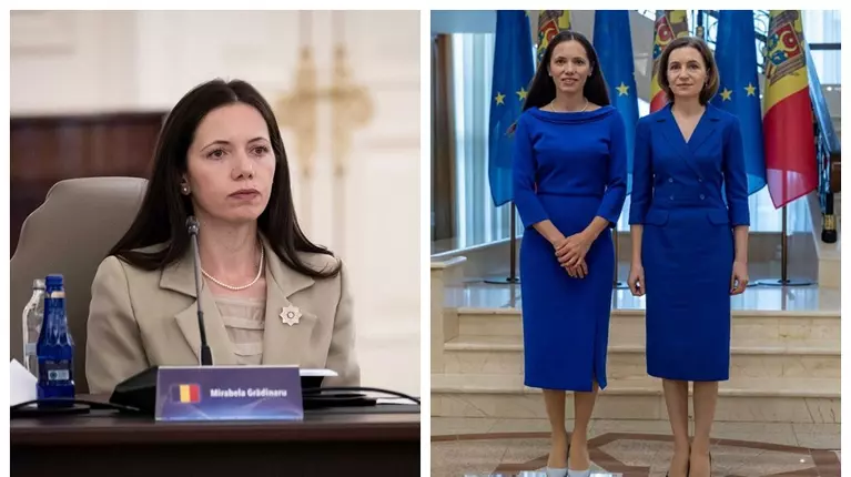 Mirabela Grădinaru și Maia Sandu, apariție spectaculoasă în ținute asortate la conferința de la Chișinău! Detaliul care le-a unit