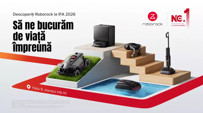 De la living la piscină: Roborock prezintă la IFA 2026 noua generație de soluții inteligente pentru curățenie
