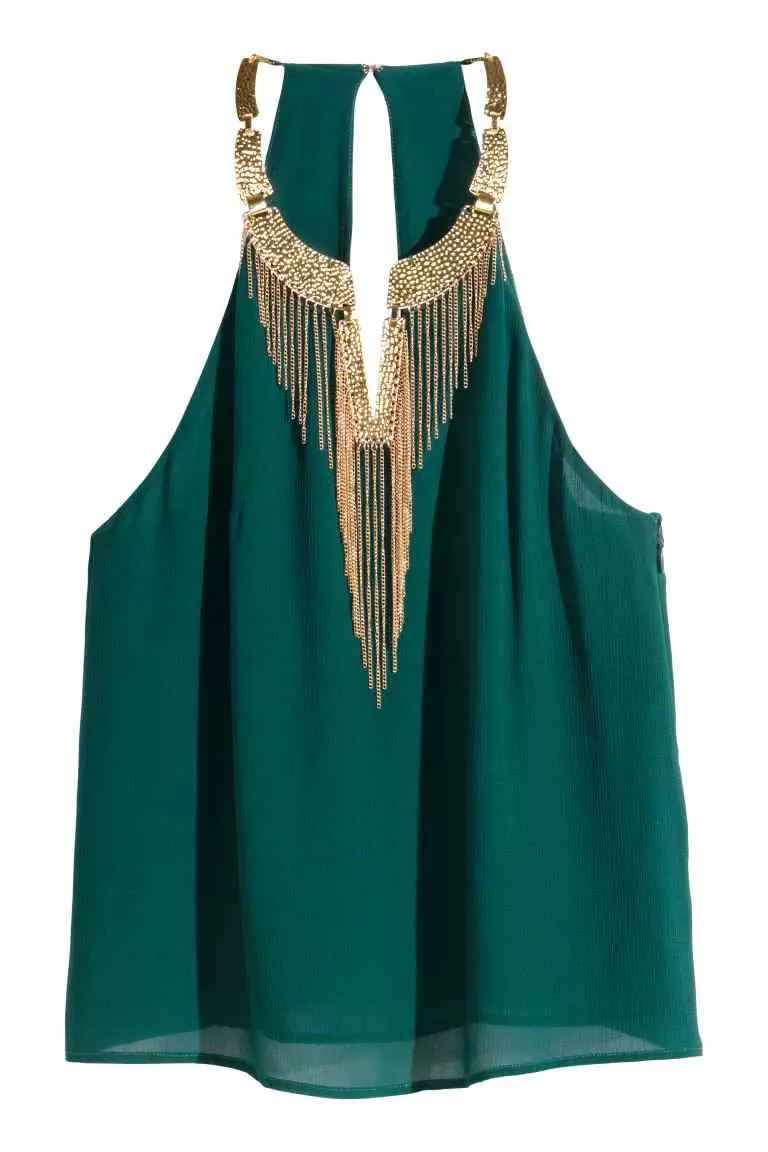 Bluza din sifon cu bijuterie, 139,00 lei