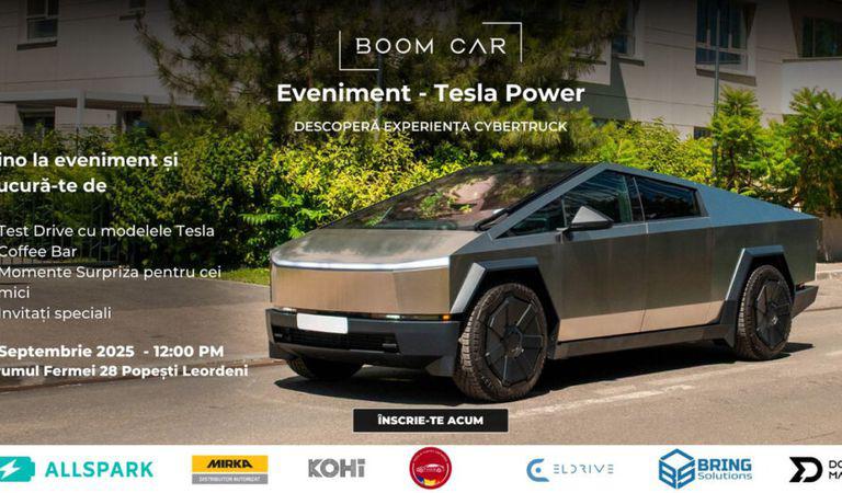 (P) Tesla te așteaptă la test drive: Boom Car Service deschide porțile pasionaților de mașini electrice