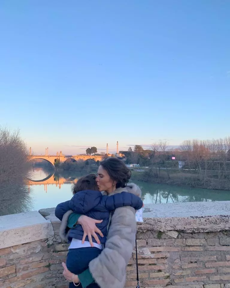 Ramona Bădescu și fiul ei