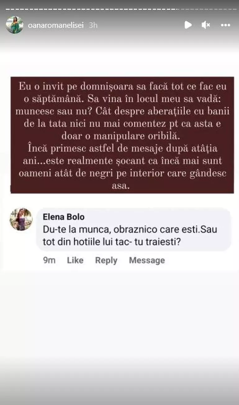 Oana Roman primele declaratii dupa ce a fost acuzata ca sta pe banii tatalui ei