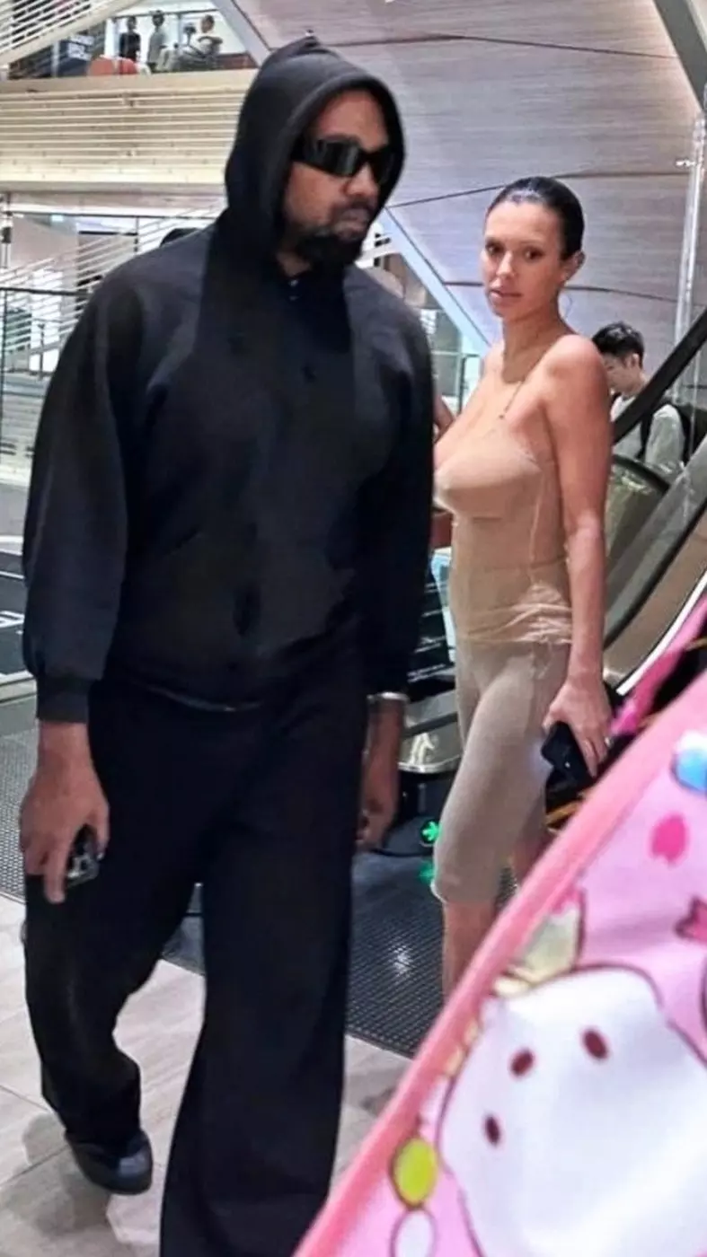 Kanye West and Bianca Censori spotted with the kids shopping in a Tokyo supermarket