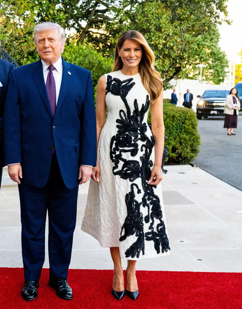 King Willem-Alexander and Queen Máxima meet President Trump and First Lady Melania during White House visit in Washington DC