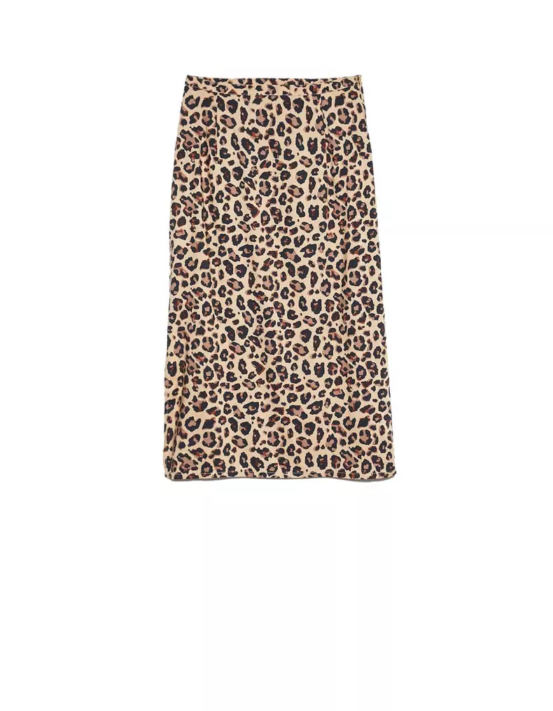 Fustă cu imprimeu tip leopard, Stradivarius 99,90 lei