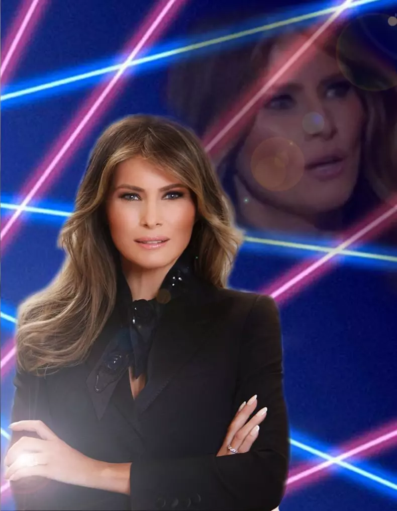 Primul portret oficial al Melaniei Trump, ironizat - Darth Vader
