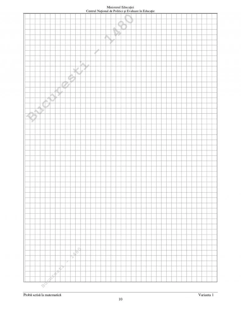 subiecte matematica evaluare nationala