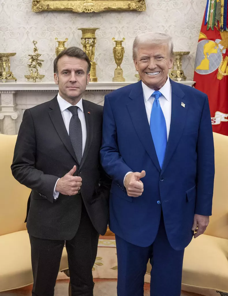 U.S President Trump Bilateral Meeting with French President Macron