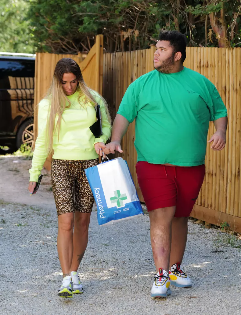 EXCLUSIVE: Exclusive Pictures Of Katie Price Taking Her Son Harvey Home From Hospital