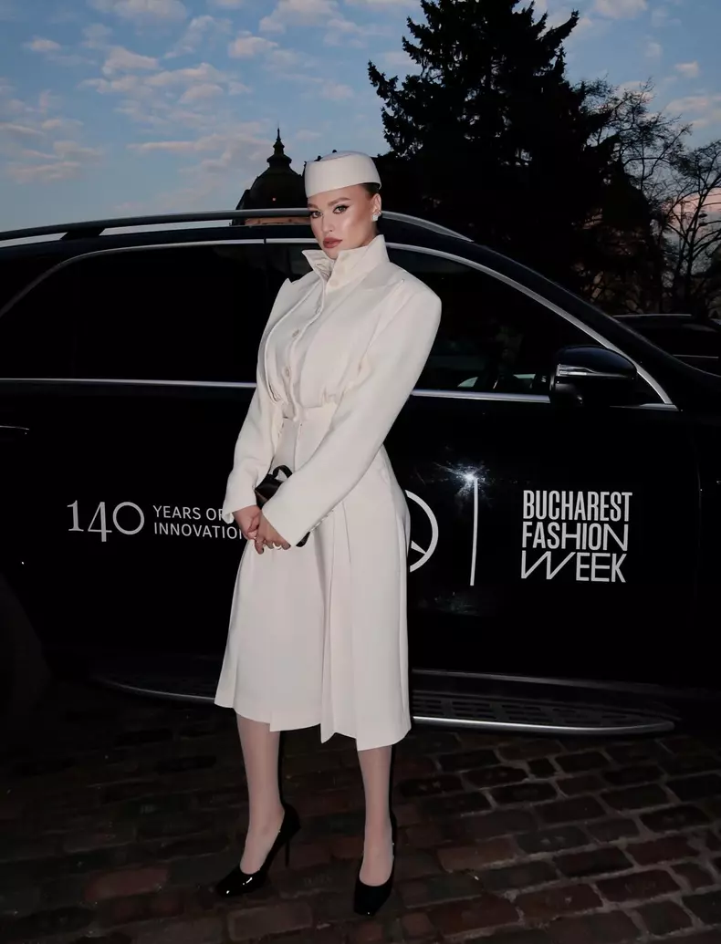 Gina Chirilă în prima zi de Mercedes-Benz Bucharest Fashion Week FW2627 (1)
