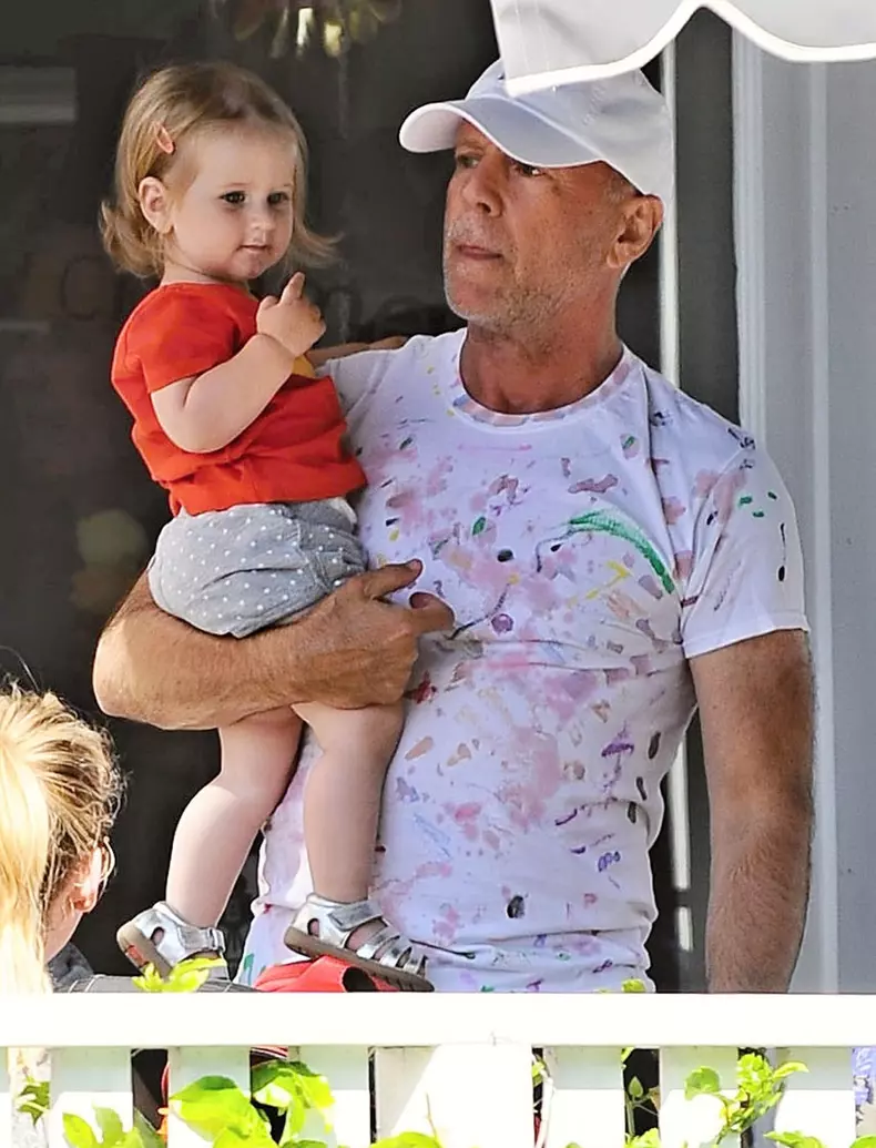 Exclusive... Bruce Willis Takes His Family Out For Ice Cream