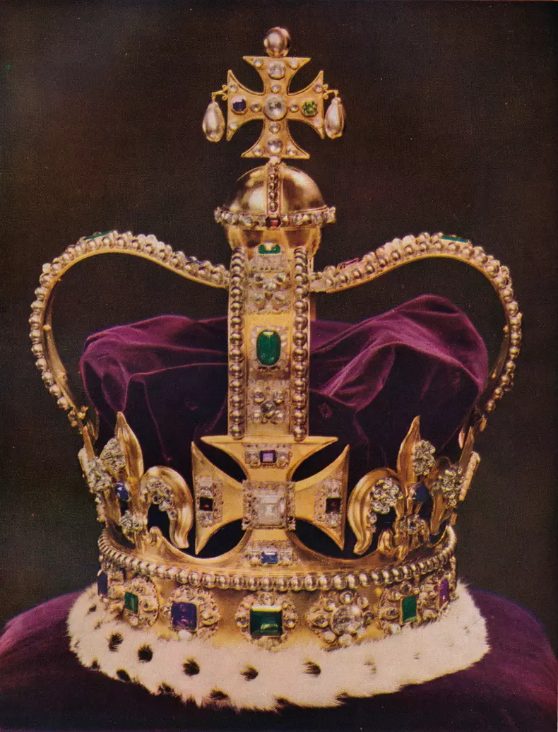 'The Crown of England, St Edward's Crown', c1937. Artist: Unknown.