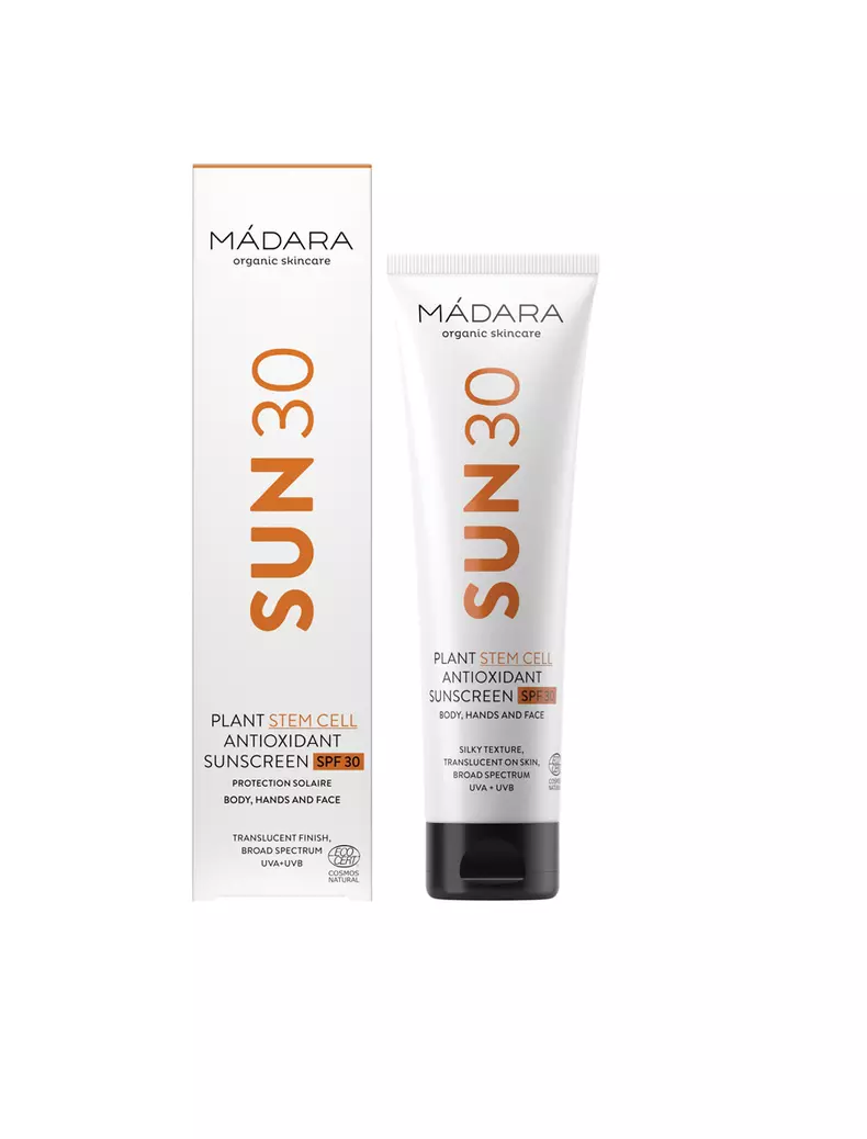 Cremă de soare antioxidantă SPF 30, MÁDARA, 132 lei, disponibilă pe miobio.ro