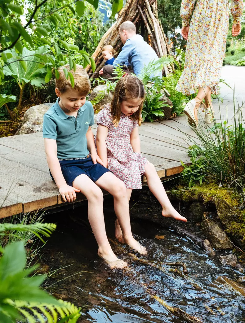 **STRICTLY EMBARGOED UNTIL 2230 BST SUNDAY MAY 19**  The Cambridge family visit Kate's "Back to Nature" Garden