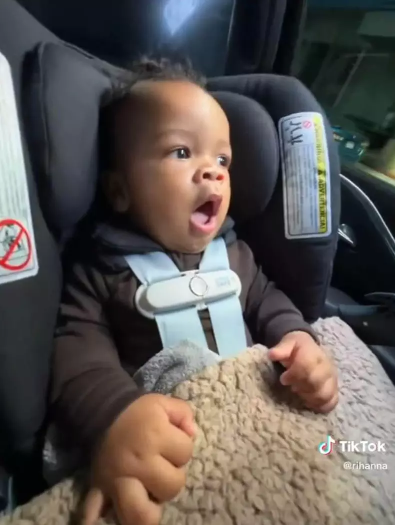 Rihanna posts a Tiktok video of her son smiling