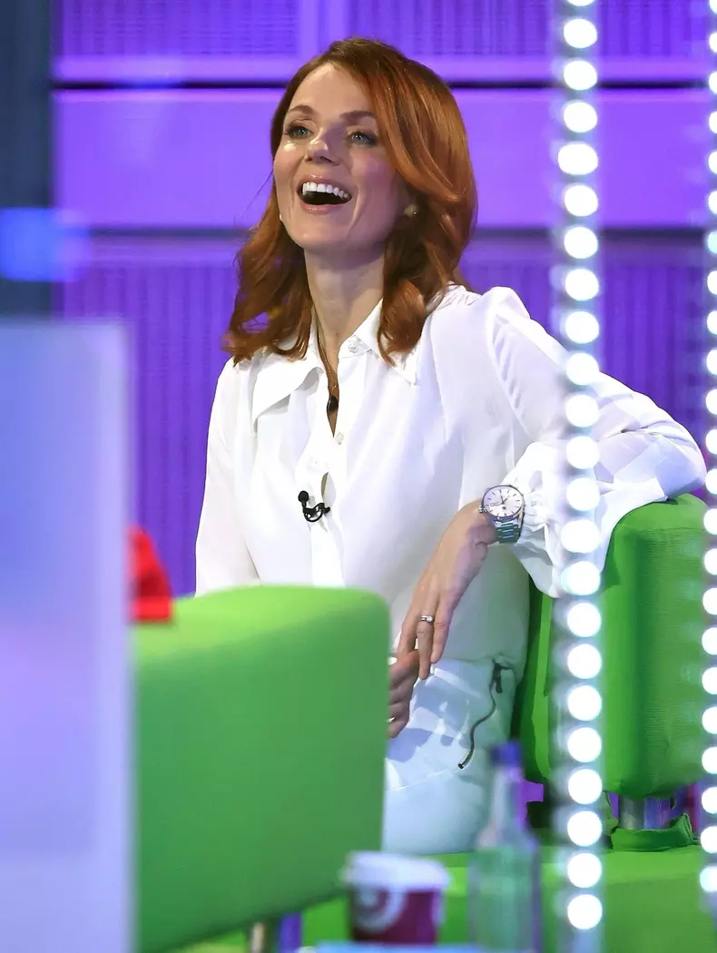 Geri Horner makes an animated appearance on the BBC's topical show, The One Show.