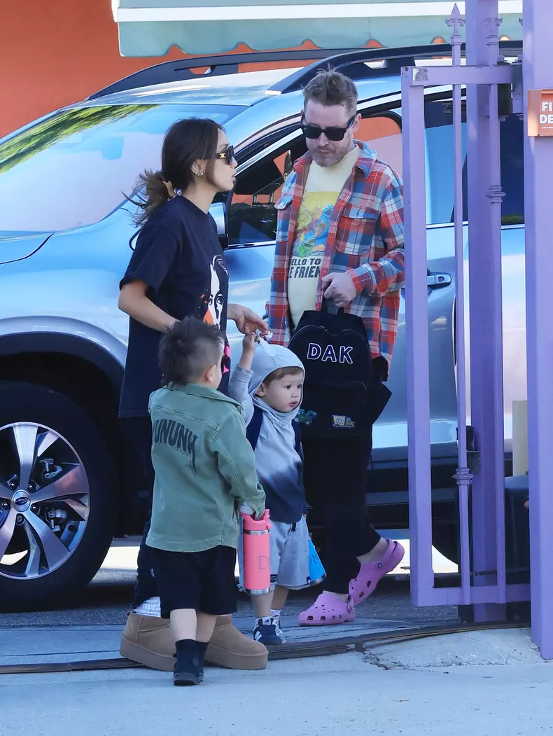 EXCLUSIVE: Macaulay Culkin and Brenda Song Step Out as a Family in Los Angeles
